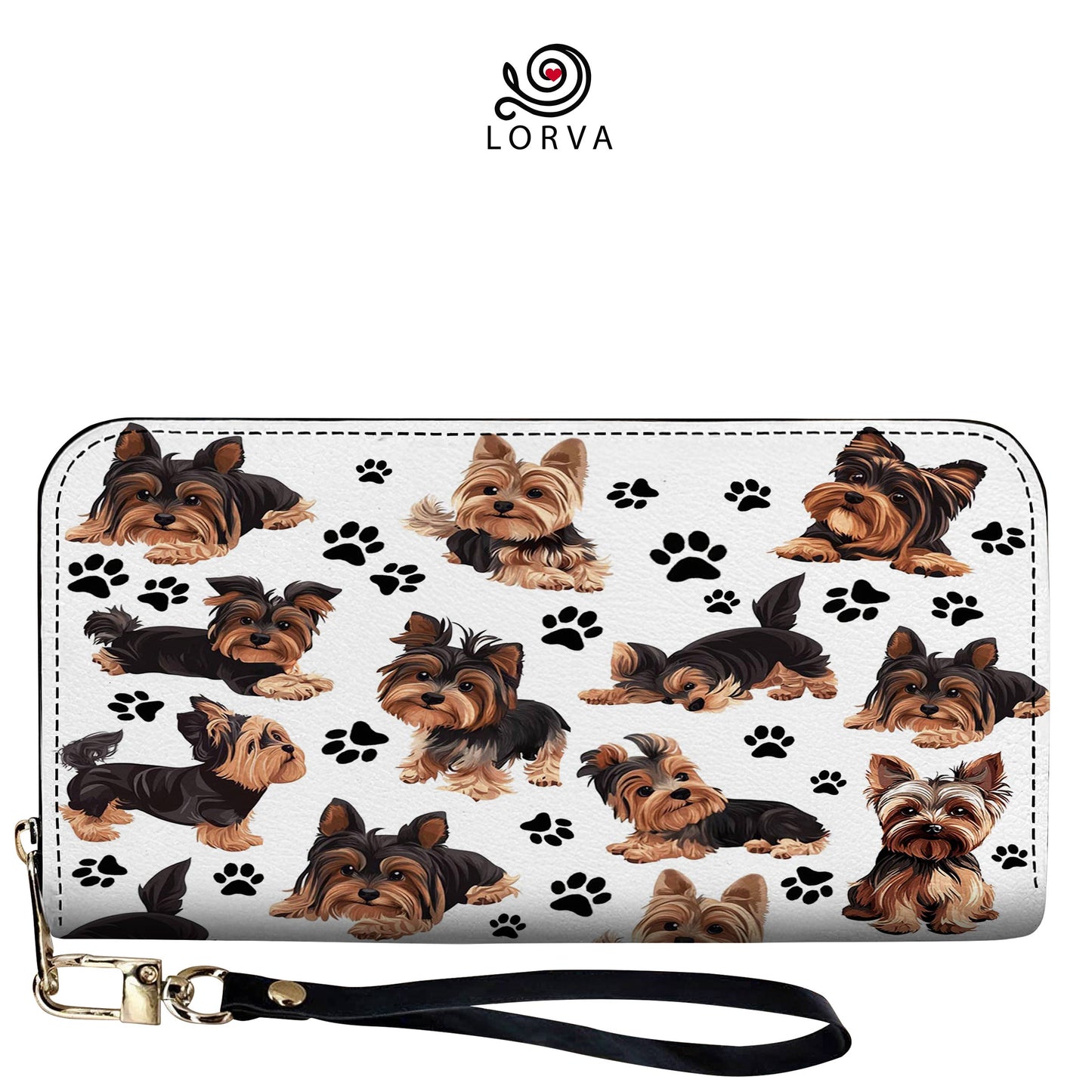 Lorva Leather Wallet Pawfectly Yorkie