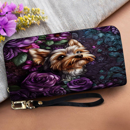 Lorva Leather Wallet Enchanted Yorkie
