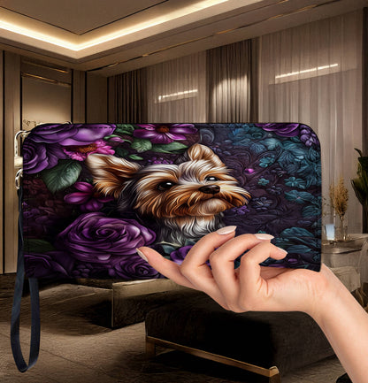 Lorva Leather Wallet Enchanted Yorkie