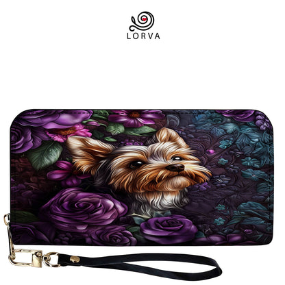 Lorva Leather Wallet Enchanted Yorkie