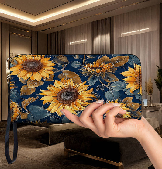 Lorva Leather Wallet Rustic Sunflower
