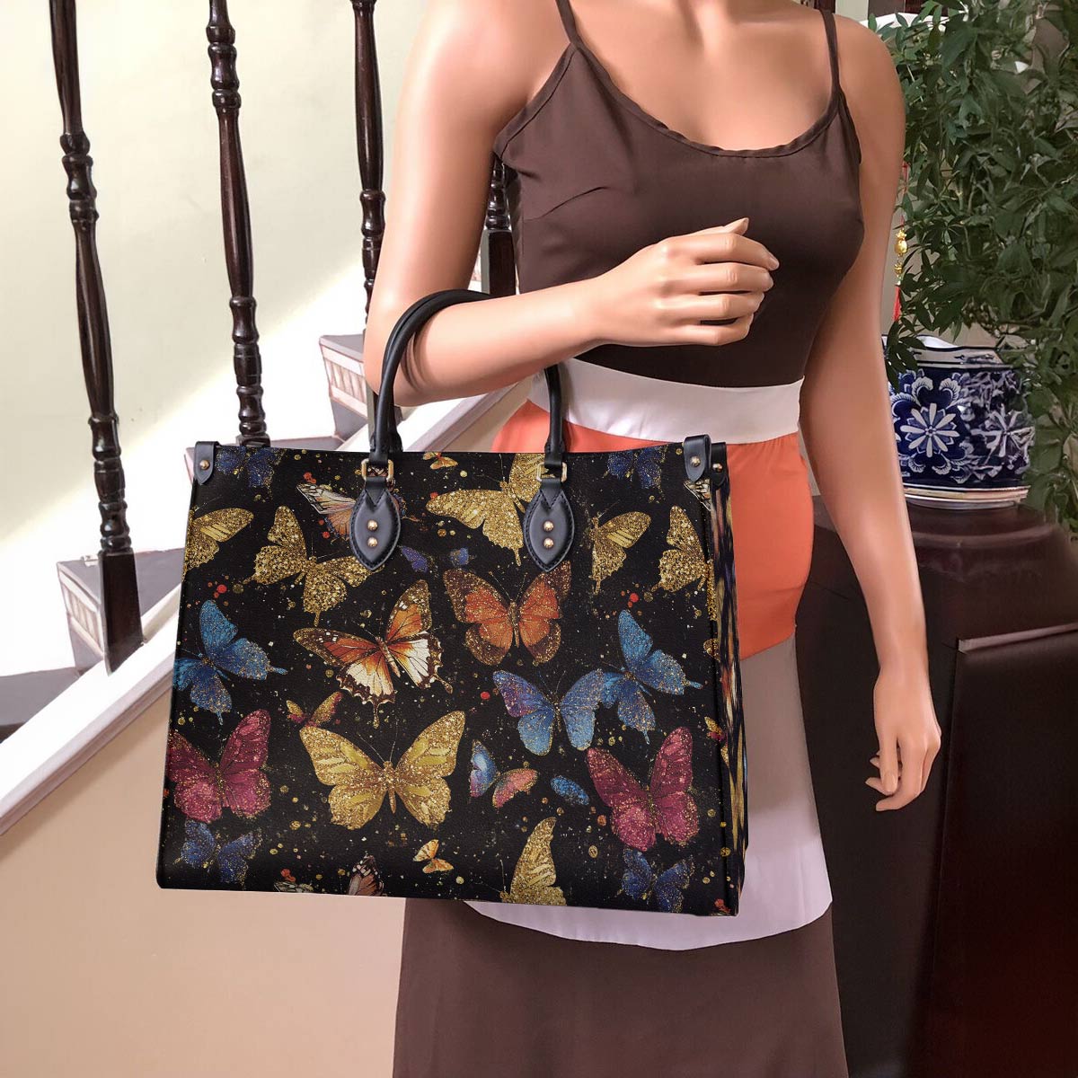 Lorva Butterfly Leather Bag Butterfly Galaxy Glow