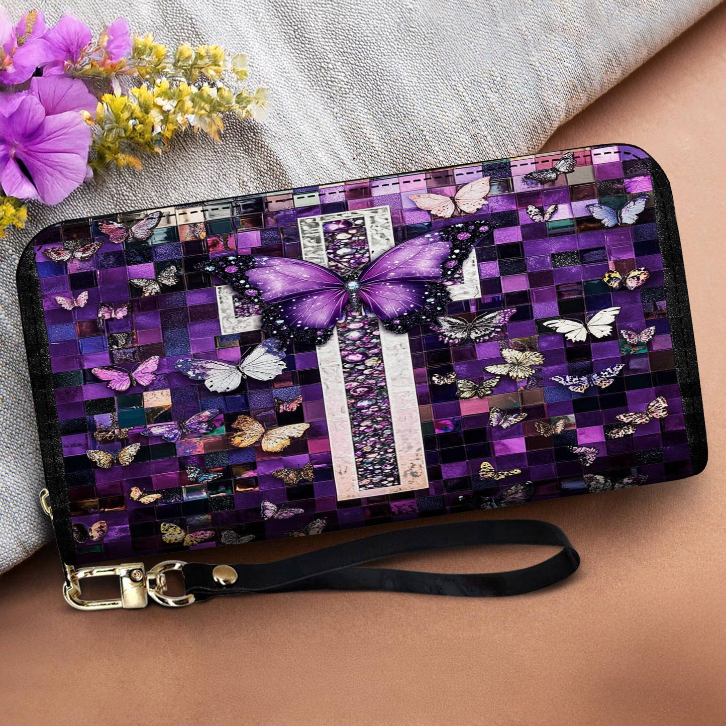 Lorva Butterfly Leather Wallet Mystic Blessings