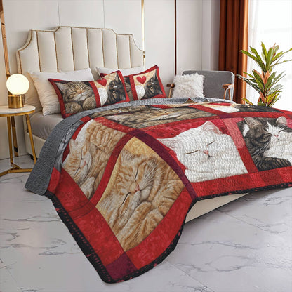 Lorva Cat All Season Quilt 3-Piece Set Sleeping Beauty