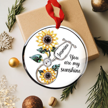 Lorva Personalized Nurse 2D Acrylic Ornament You Are My Sunshine