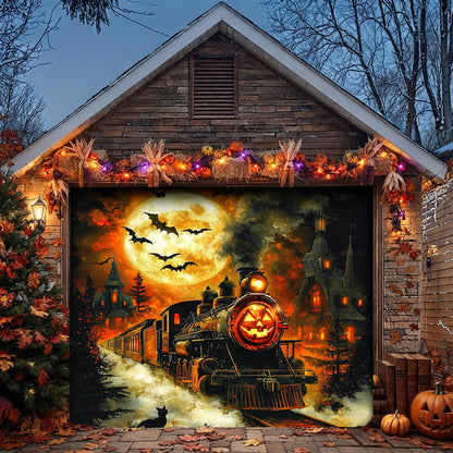 Lorva Halloween Garage Door Banner Decoration Pumpkin Express Halloween