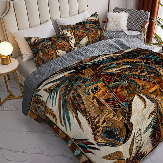Lorva All Season Quilt 3-Piece Set Majestic Steed