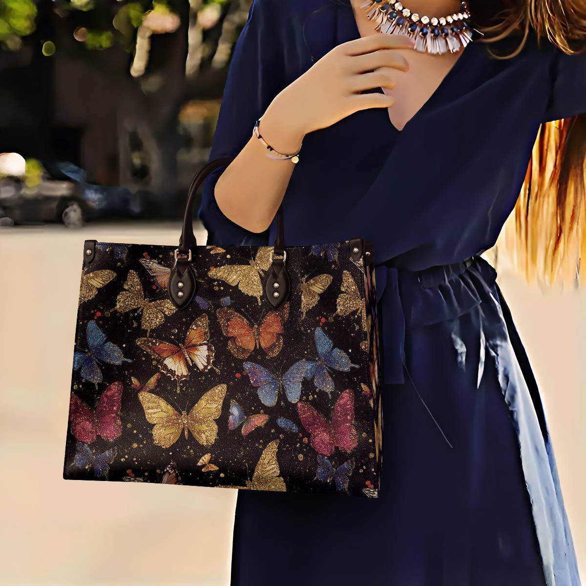 Lorva Butterfly Leather Bag Butterfly Galaxy Glow