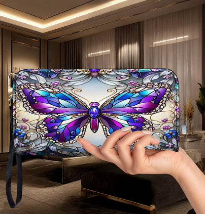 Lorva Butterfly Leather Wallet Mosaic Butterfly