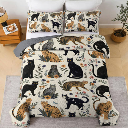 Lorva All Season Quilt 3-Piece Set Majestic Whiskers