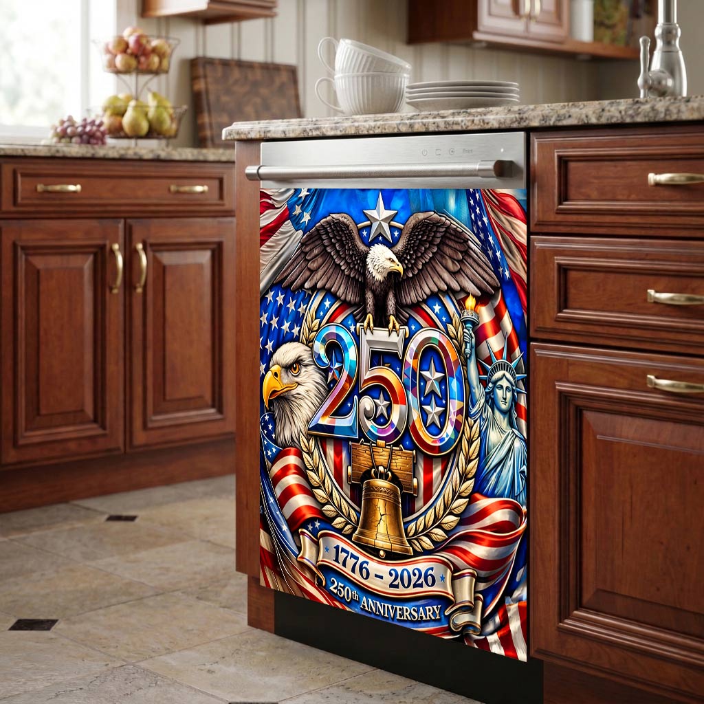 Lorva Magnetic Dishwasher Cover America 250th Anniversary