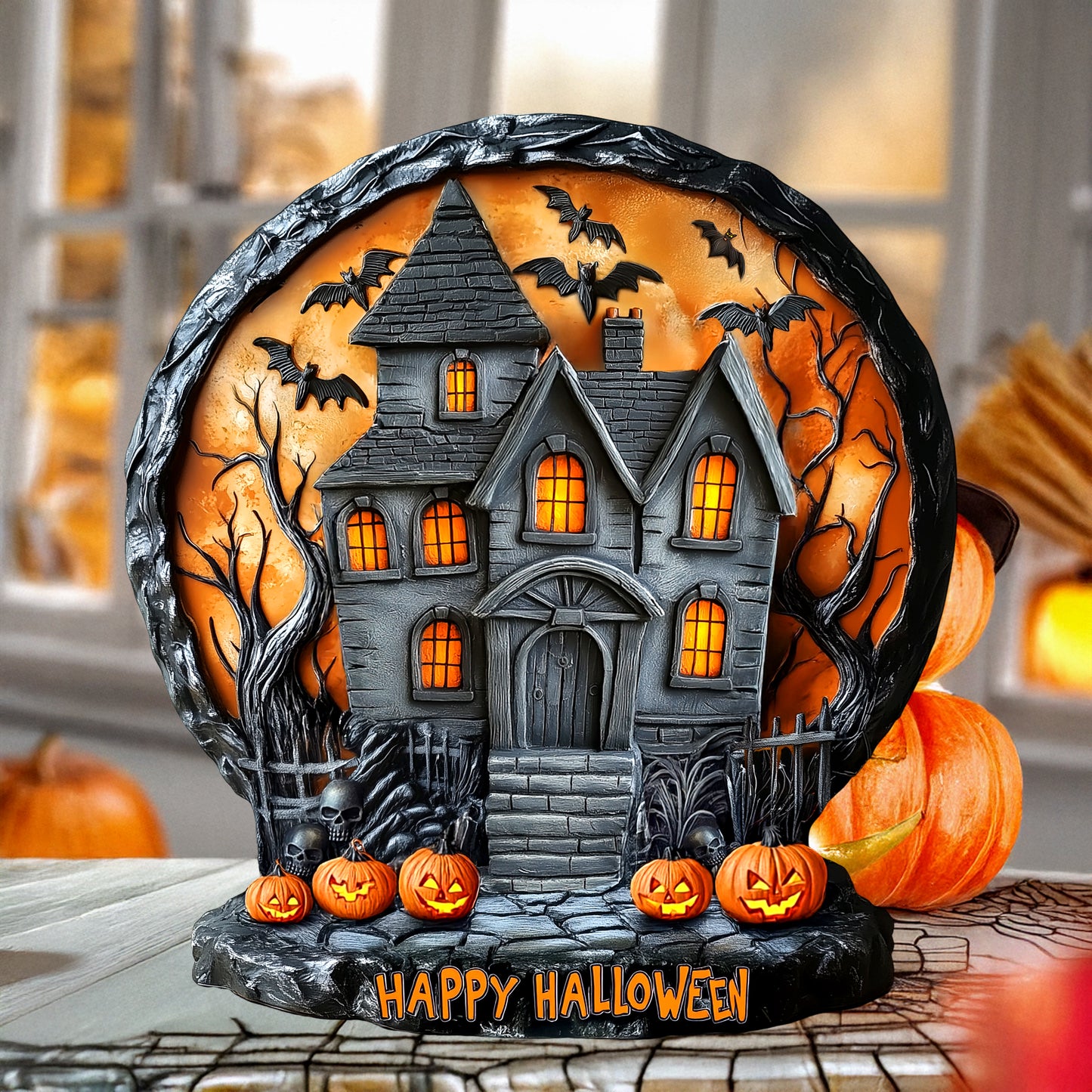 Halloween Custom Shaped 2D Print Acrylic Plaque Happy Halloween