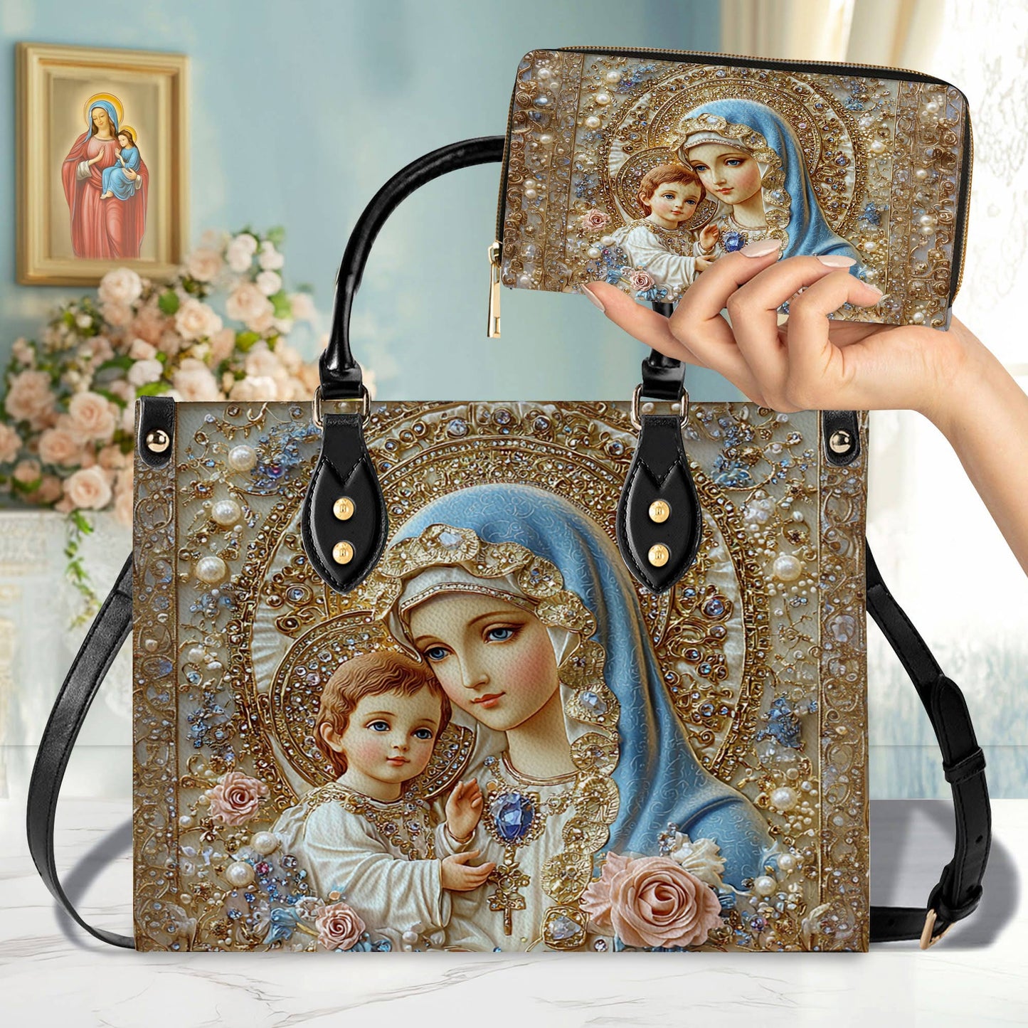 Lorva Leather Bag Divine Madonna And Child