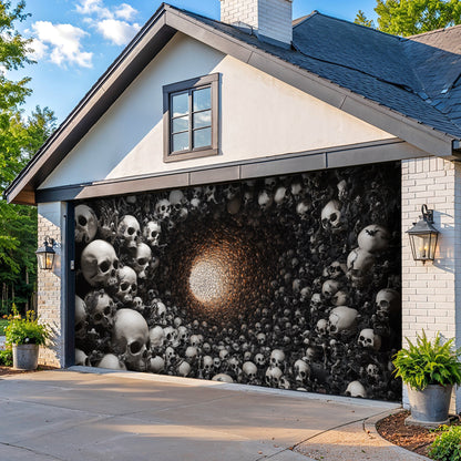 Lorva Halloween Garage Door Banner Decoration Skull Tunnel