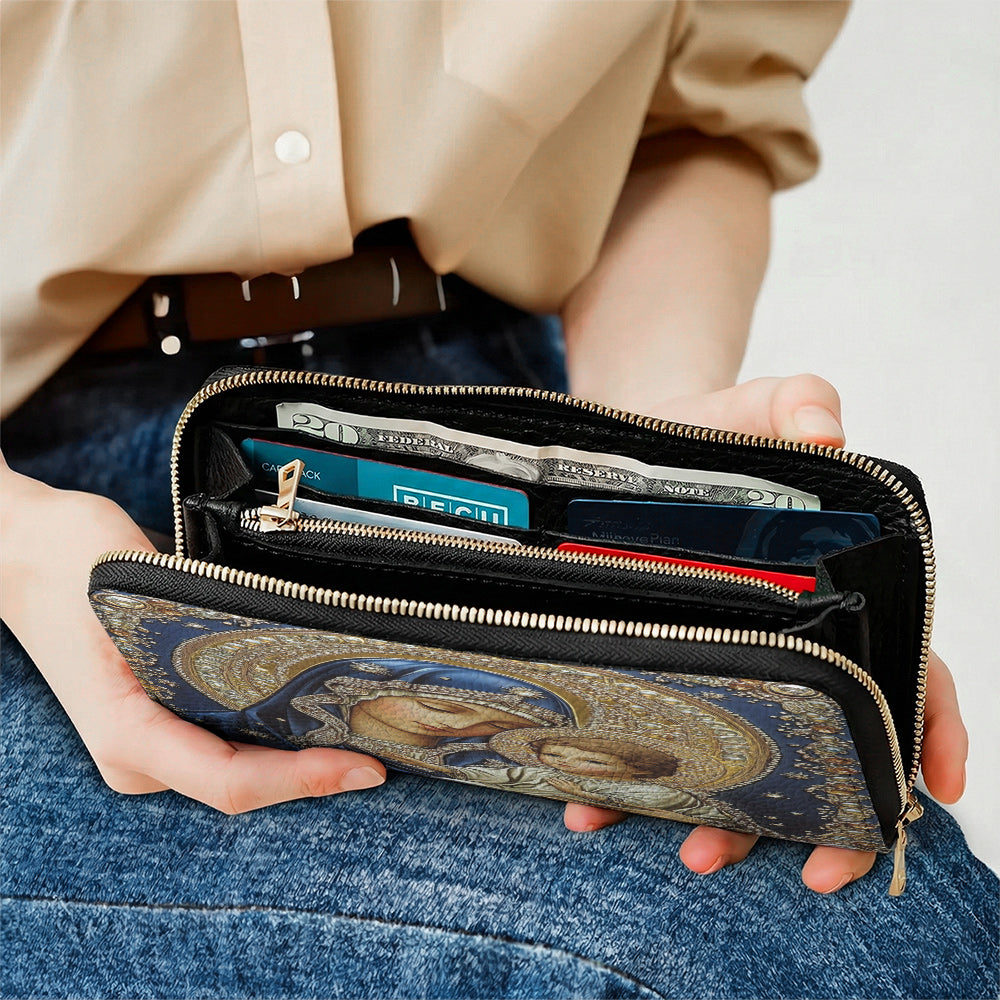 Lorva Virgin Mary Leather Wallet Charming Love