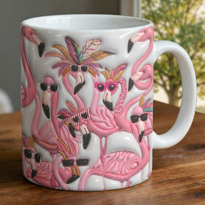 Lorva Flat Print Mug Queen Flamingo