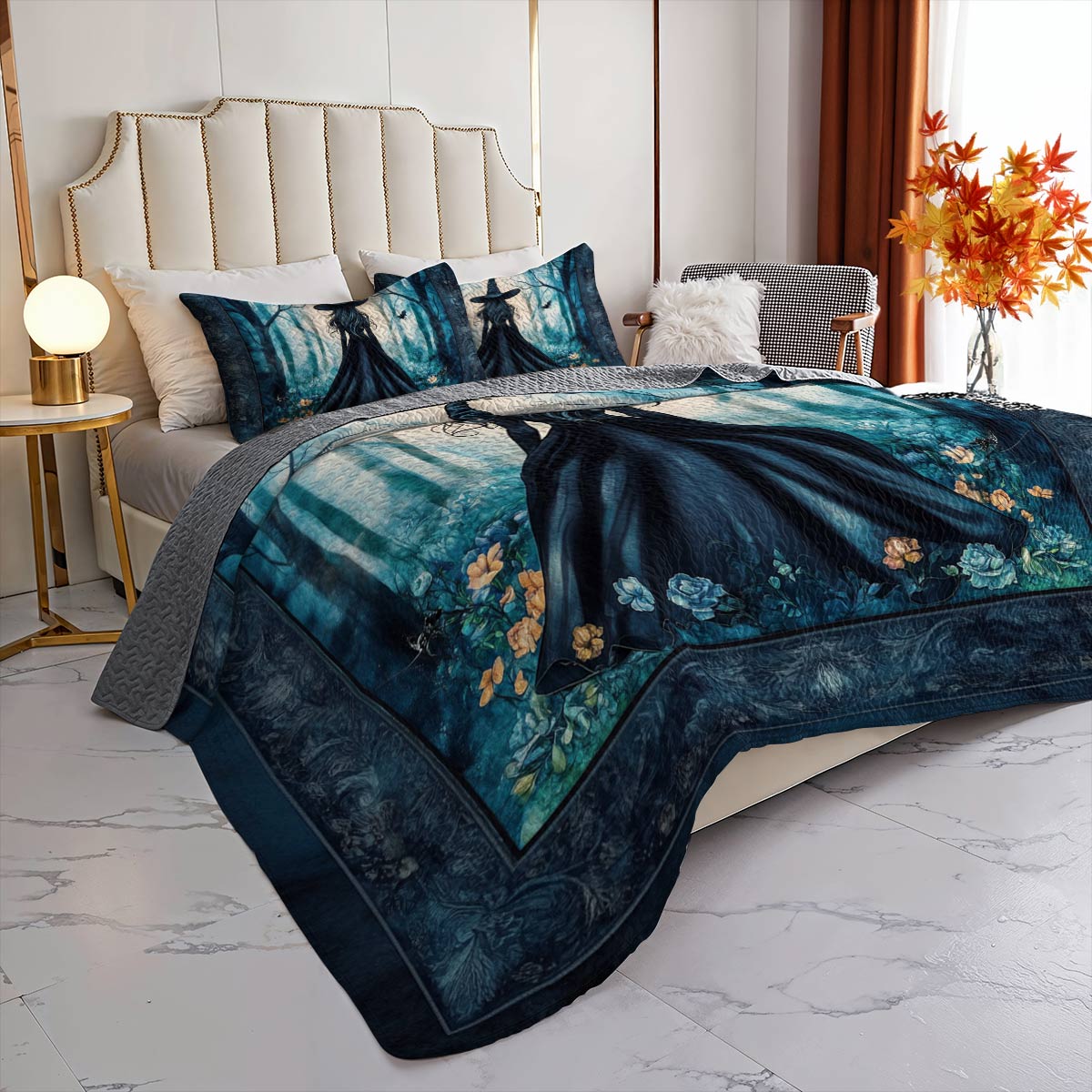 Witch Lorva All Season Quilt 3-Piece Set Enchanted Forest Witch