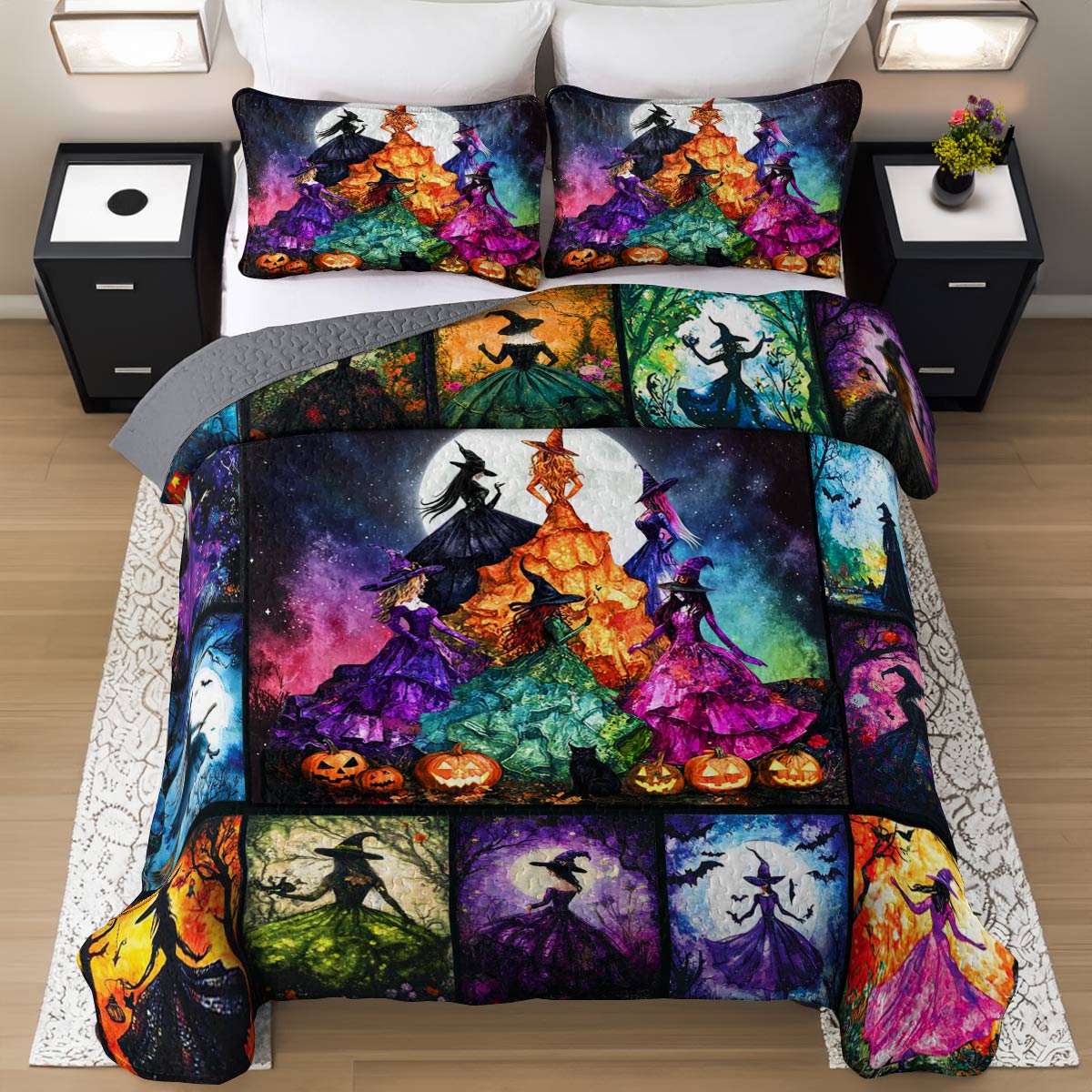 Witch Lorva All Season Quilt 3-Piece Set Moonlit Sisters