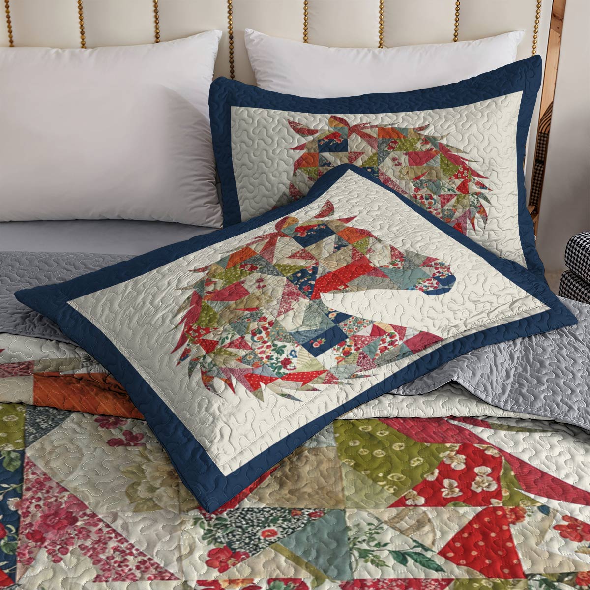 Lorva All Season Quilt 3-Piece Set Floral Horse Dream