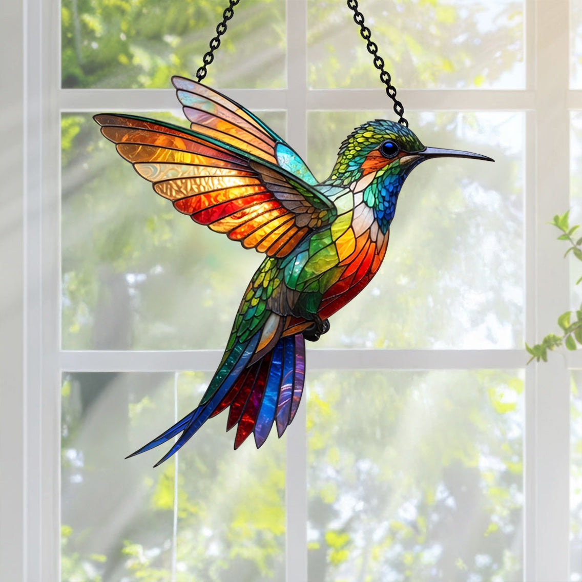 Lorva Hummingbird Suncatcher Vibrant Hummingbird