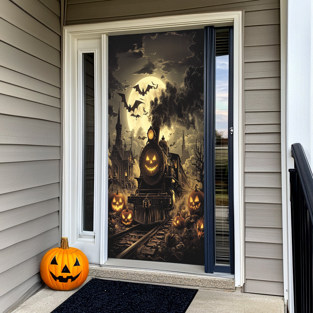 Lorva Halloween Door Cover Pumpkin Express Halloween