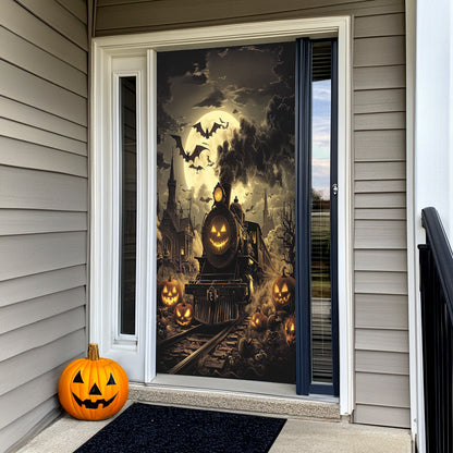 Lorva Halloween Door Cover Pumpkin Express Halloween