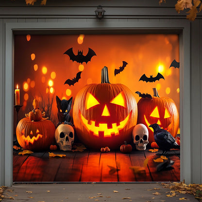 Lorva Halloween Garage Door Banner Decoration Bewitched Pumpkin Night