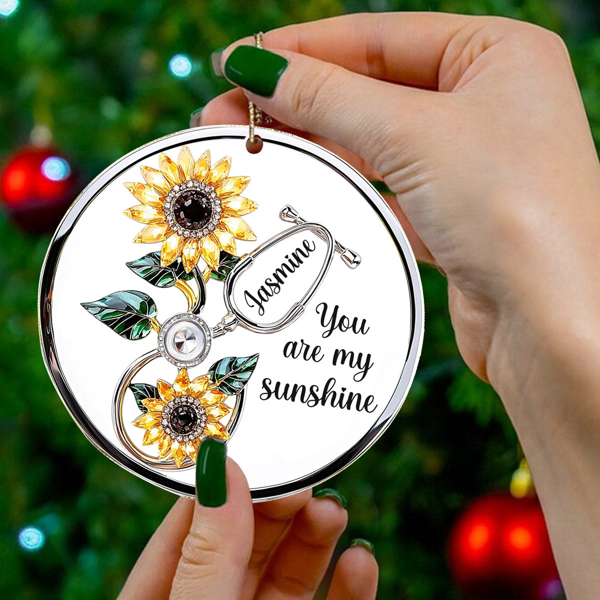 Lorva Personalized Nurse 2D Acrylic Ornament You Are My Sunshine