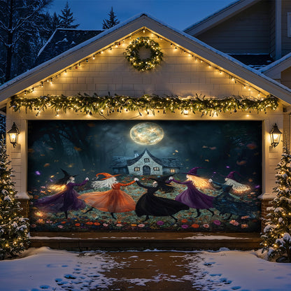 Lorva Witch Garage Door Banner Decoration Beautiful Witchy Woman