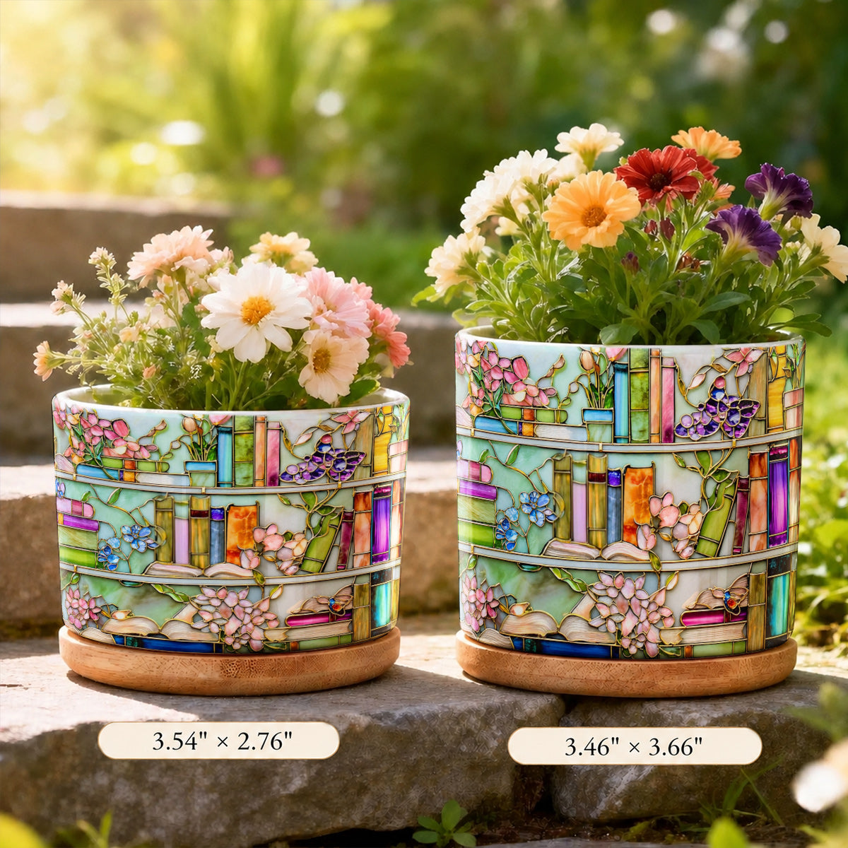 Lorva Reading Ceramic Plant Pot Magical Books