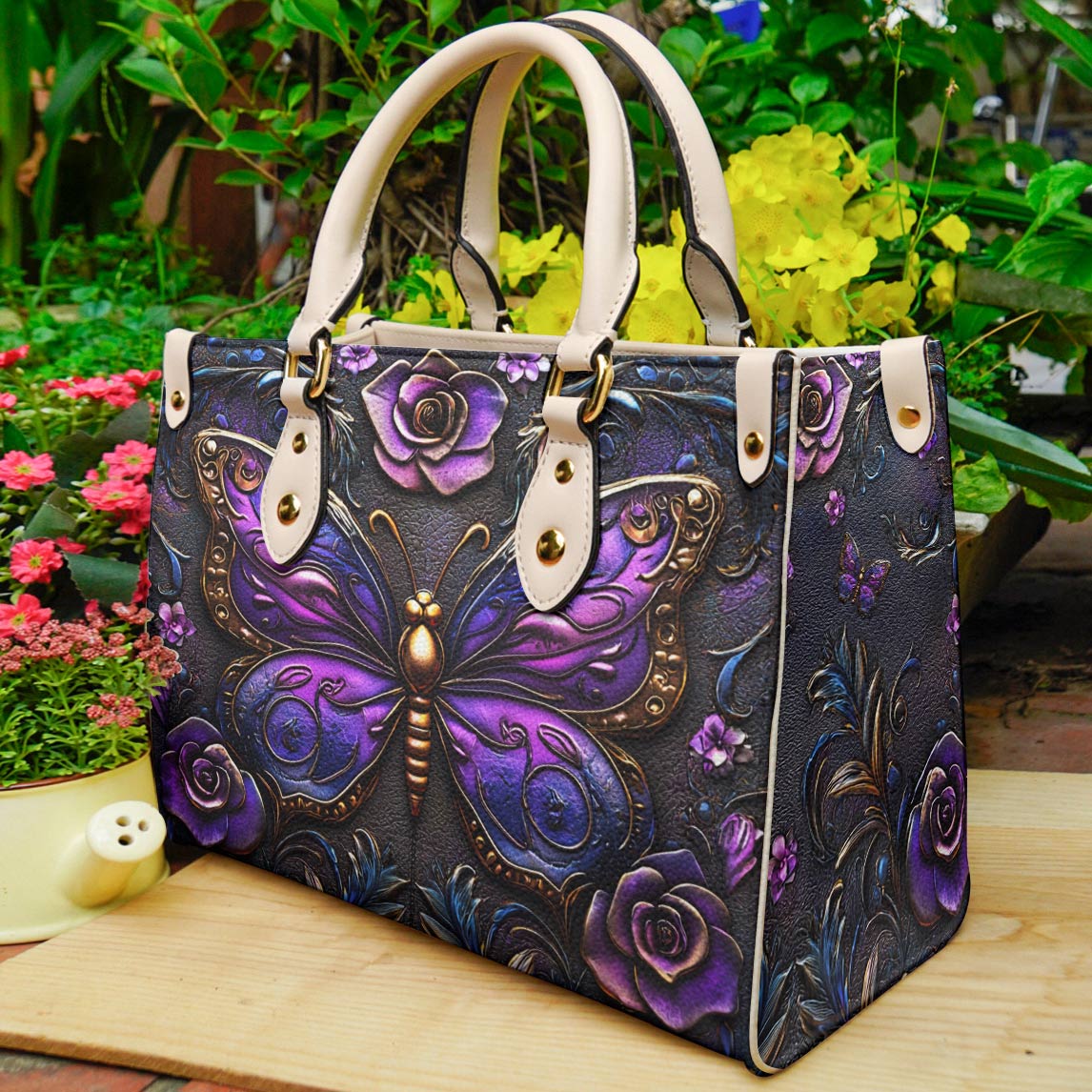 Lorva Leather Bag Violet Drift