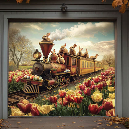 Lorva Easter Garage Door Banner Decoration Golden Spring Express