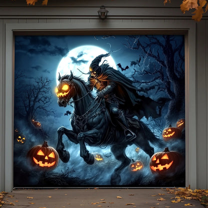 Lorva Halloween Garage Door Banner Decoration The Headless Horseman Returns