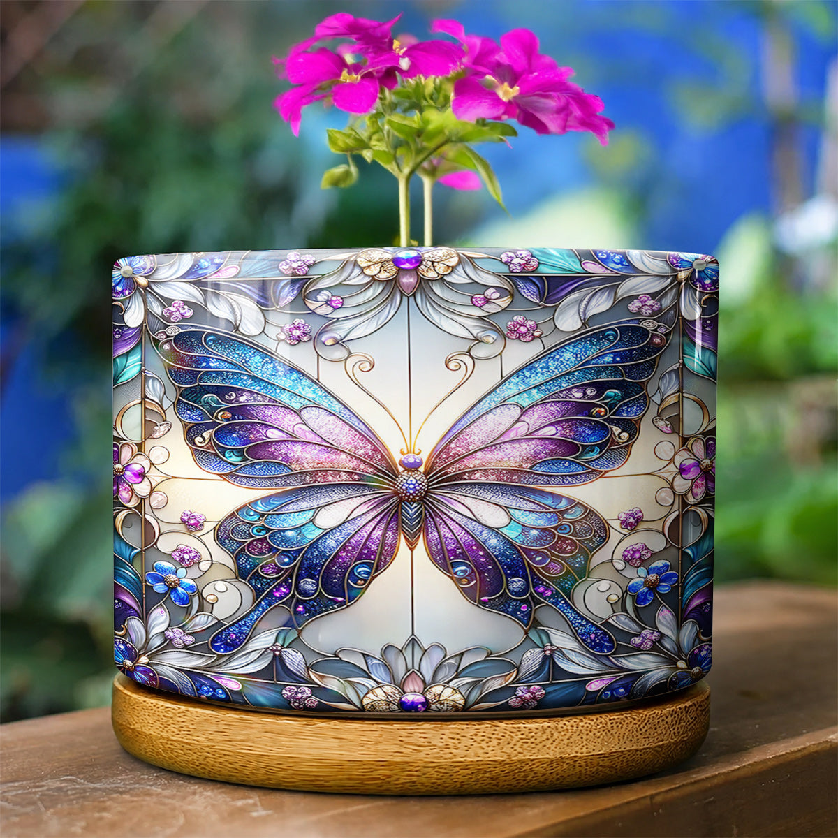 Lorva Ceramic Plant Pot Mysterious Butterfly