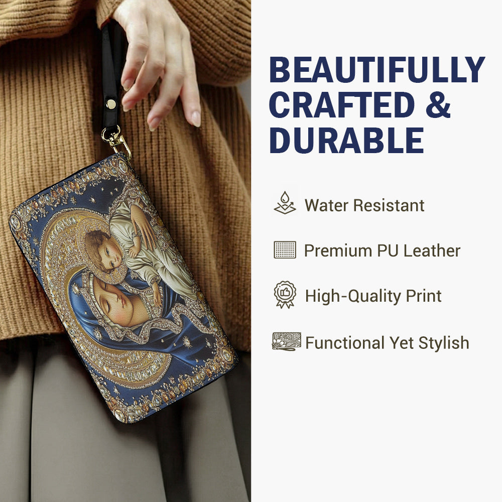 Lorva Virgin Mary Leather Wallet Charming Love