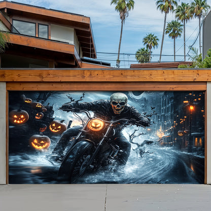 Lorva Halloween Garage Door Banner Decoration Nightmare Highway