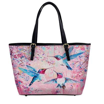 Lorva Hummingbird Leather Tote Bag Petal & Flight