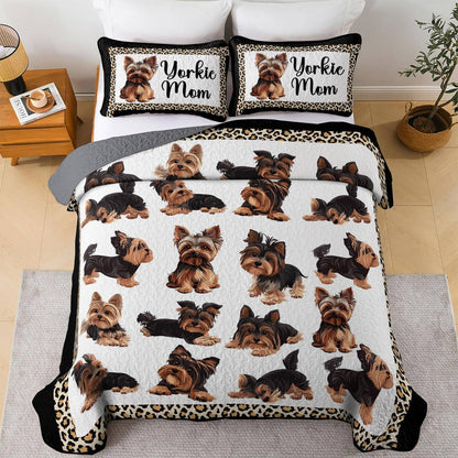 Lorva All Season Quilt 3-Piece Set Yorkie Mom