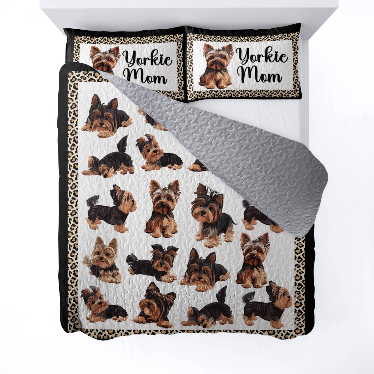 Lorva All Season Quilt 3-Piece Set Yorkie Mom
