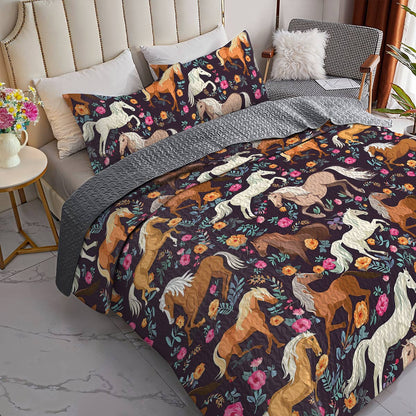 Lorva All Season Quilt 3-Piece Set Wild Horse Haven