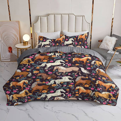 Lorva All Season Quilt 3-Piece Set Wild Horse Haven
