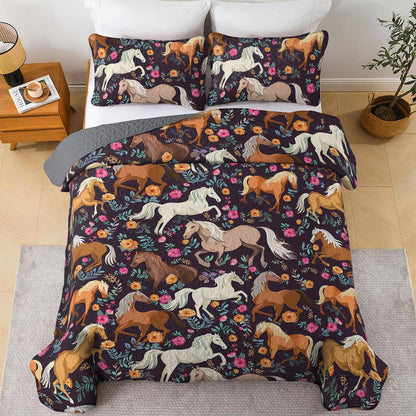 Lorva All Season Quilt 3-Piece Set Wild Horse Haven