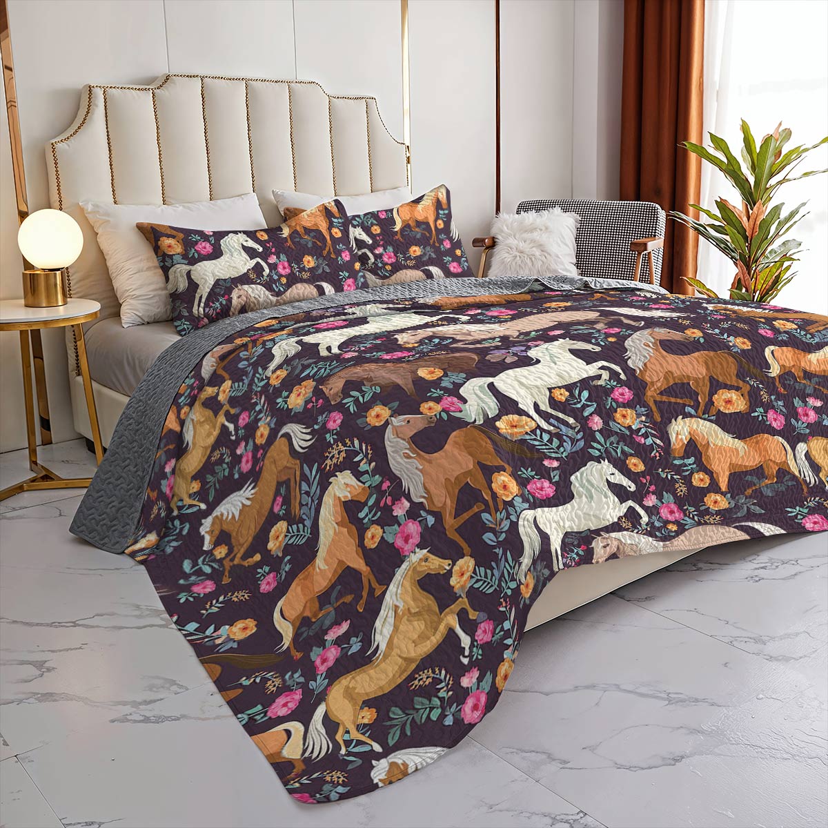 Lorva All Season Quilt 3-Piece Set Wild Horse Haven