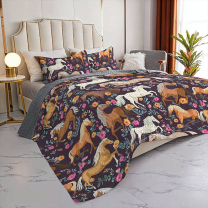 Lorva All Season Quilt 3-Piece Set Wild Horse Haven