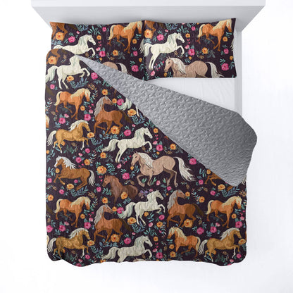 Lorva All Season Quilt 3-Piece Set Wild Horse Haven