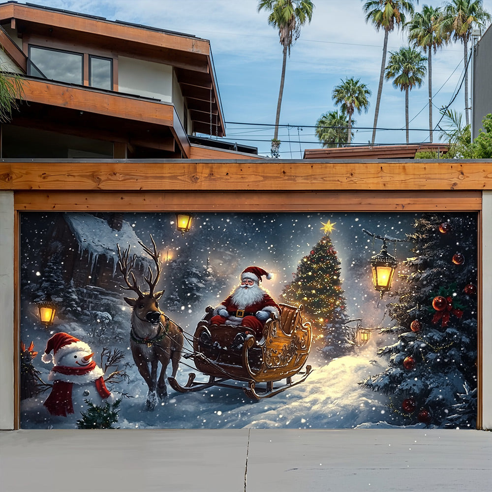 Lorva Christmas Garage Door Banner Decoration A Storybook Christmas Night