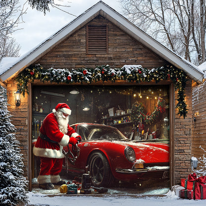 Lorva Christmas Garage Door Banner Decoration Motor Garage