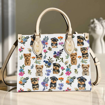 Lorva Leather Bag Yorkie Blossom Charm