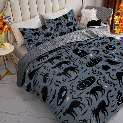 Halloween Lorva All Season Quilt 3-Piece Set The Dark