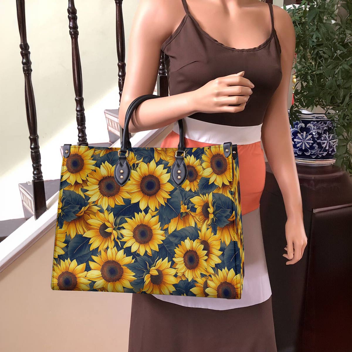 Lorva Sunflower Leather Bag Harvest Glow